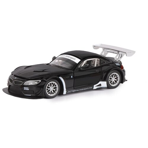 Легковой автомобиль Автопанорама BMW Z4 GT3 JB1200122/JB1200123 1:24, 18 см, черный