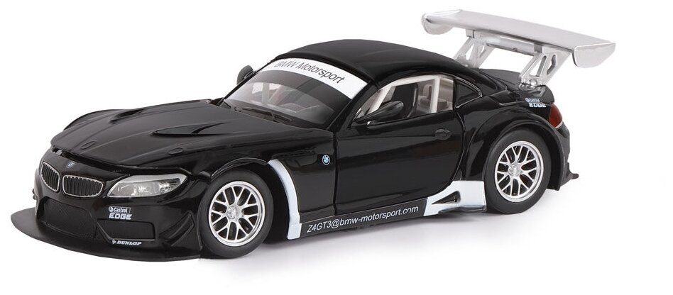 Машина "АВТОПАНОРАМА" BMW Z4 GT3, черный, 1/24, свет, звук, в/к 24,5*12,5*10,5 см, JB1200122