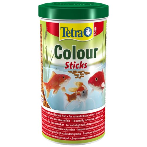 Корм для прудовых рыб Tetra Pond Wheatgerm Sticks 1 л, палочки, для кормления прудовых рыб при температурах ниже 10 градусов (2 шт) корм tetra koi sticks основной для кои палочки 10 л