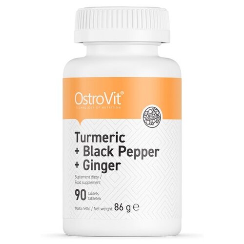 Turmeric + Black Pepper + Ginger OstroVit (90 таб)
