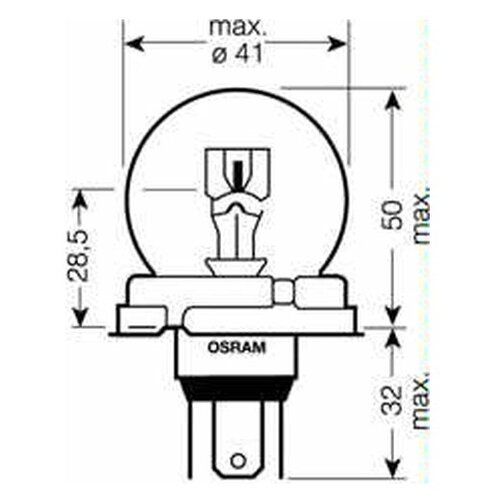 Лампа накаливания, основная фара (Производитель: Osram 64204SB)