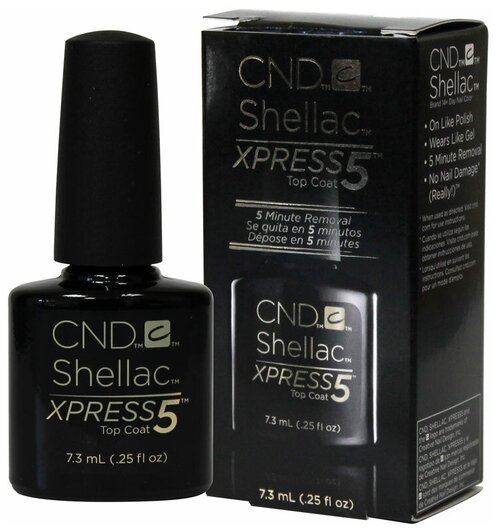 CND Верхнее покрытие Top Coat Xpress5, прозрачный, 7.3 мл, 54 г