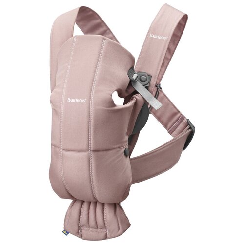 фото Рюкзак-переноска babybjorn mini cotton, dusty pink