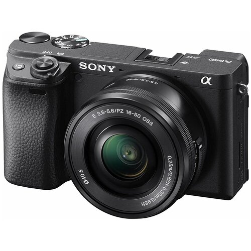 Фотоаппарат Sony Alpha ILCE-6400 Kit E PZ 16–50 мм F3.5–5.6 OSS (SELP1650), черный