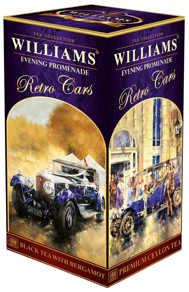фото Чай черный Williams Retro cars Evening promenade, 250 г