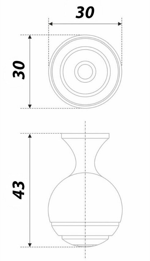 Ручка мебельная кнопка 446 SG Сатиновое золото - фотография № 4