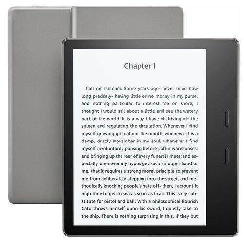фото Комплект: электронная книга amazon kindle oasis 2017 32gb без рекламы + черная обложка + защитная пленка