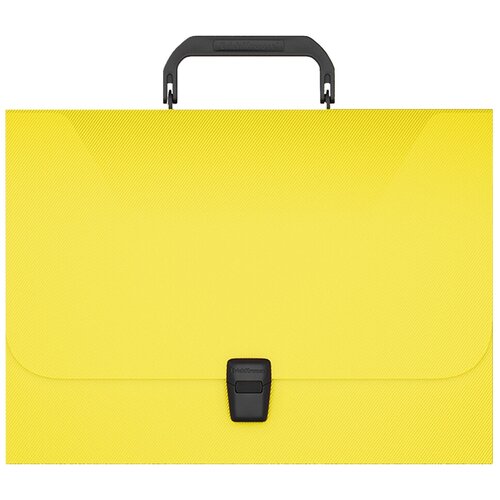 фото Erichkrause портфель пластиковый diagonal neon а4, желтый