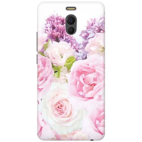 фото Cиликоновый чехол на meizu m6 note / мейзу м6 ноут с принтом "розовый букет" gosso