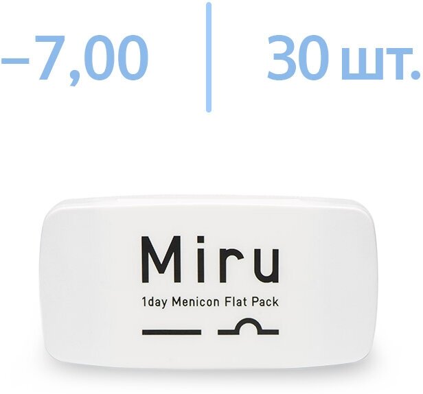 Menicon Miru 1day Flat Pack(30 линз) -7.00 R 8.6