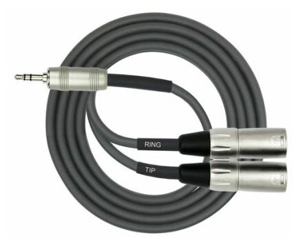 Kirlin LGY-370/2M 3.5MM TRS PLUG - 2X XLR MALE 5.5MM patch кабель соединительный 2 метра