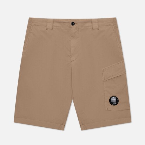 фото Мужские шорты c.p. company 50 fili stretch utility garment dyed бежевый, размер 52