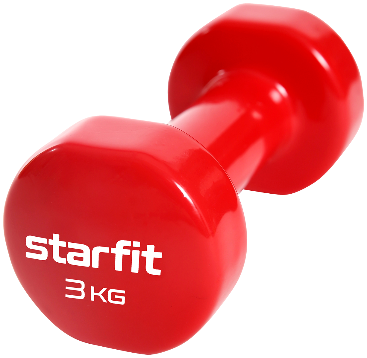 Гантель виниловая STARFIT DB-101 3 кг, красный