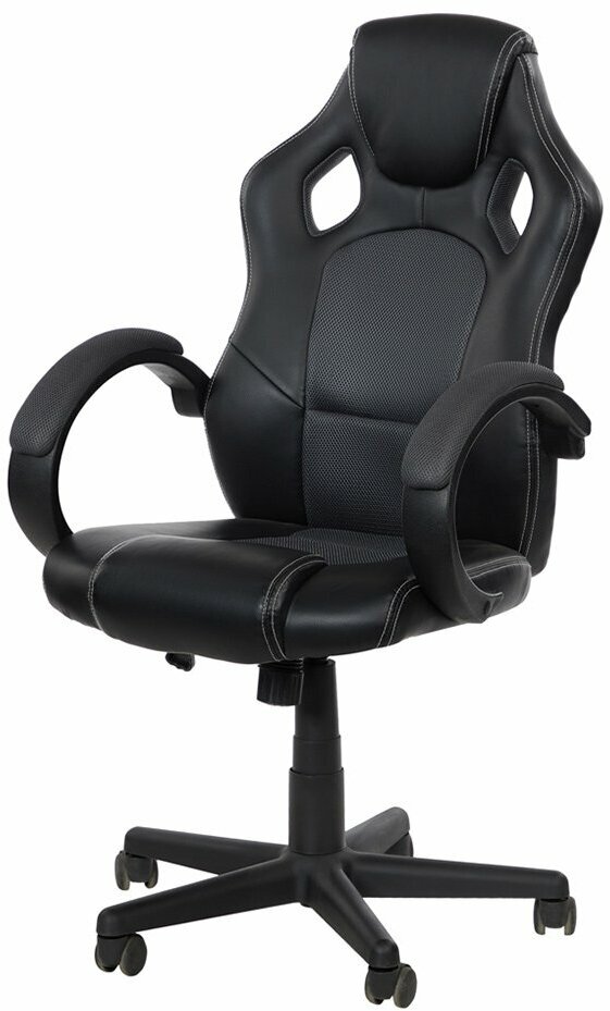 Кресло рабочее Max, 63х108х69, цвет чёрный, тёмно-серый