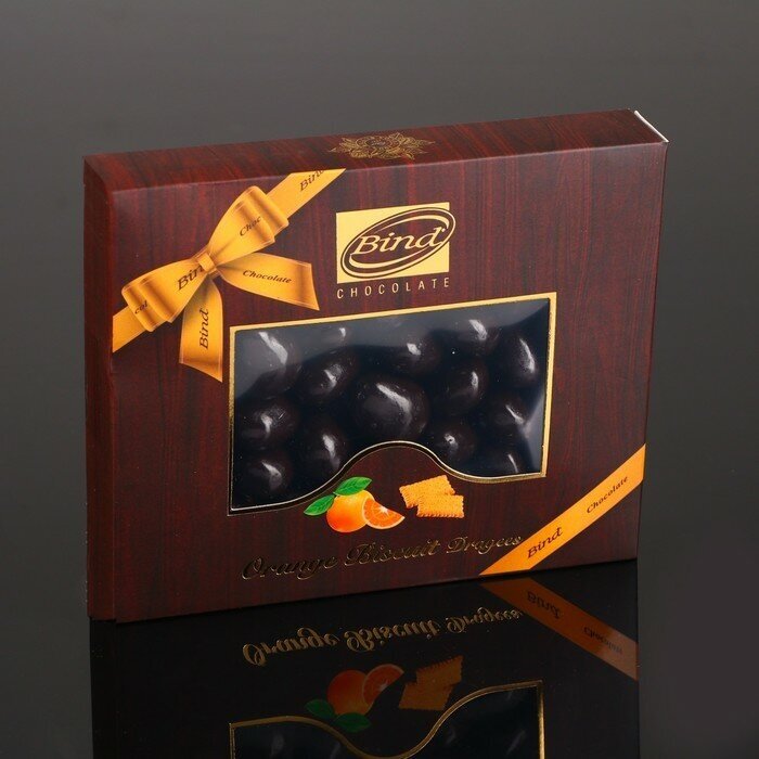 Bind Chocolate Шоколадное драже "Бисквит в шоколаде" со вкусом апельсина, 100 г