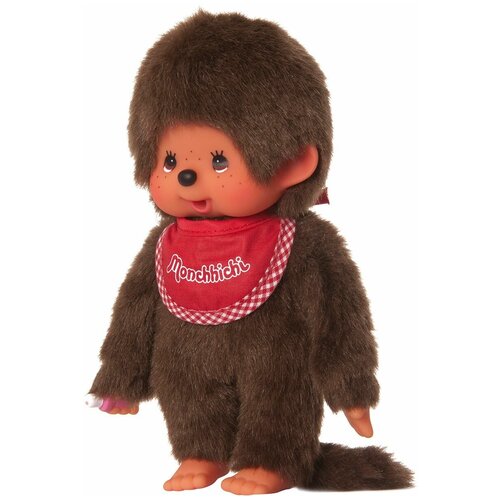 Monchhichi Мягкая игрушка Мальчик в красном слюнявчике 20 см 255010