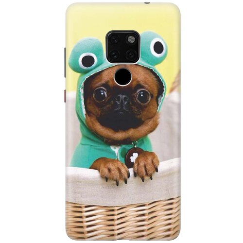 фото Re:paчехол - накладка artcolor для huawei mate 20 с принтом "собака в смешной шапке"
