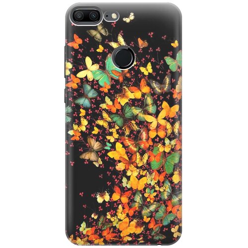 фото Re:paчехол - накладка artcolor для honor 9 lite с принтом "взрыв бабочек"