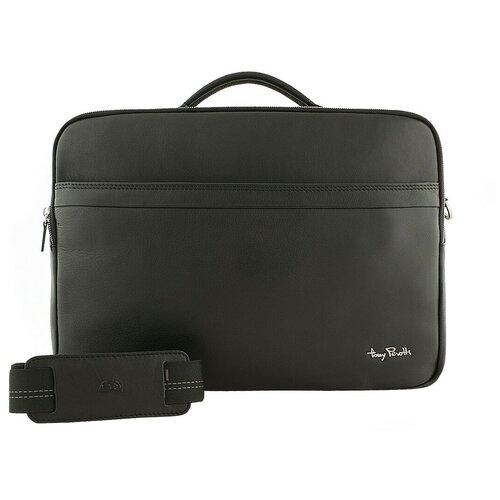 фото Бизнес сумка tony perotti contatto, мужская, натуральная кожа, чёрный