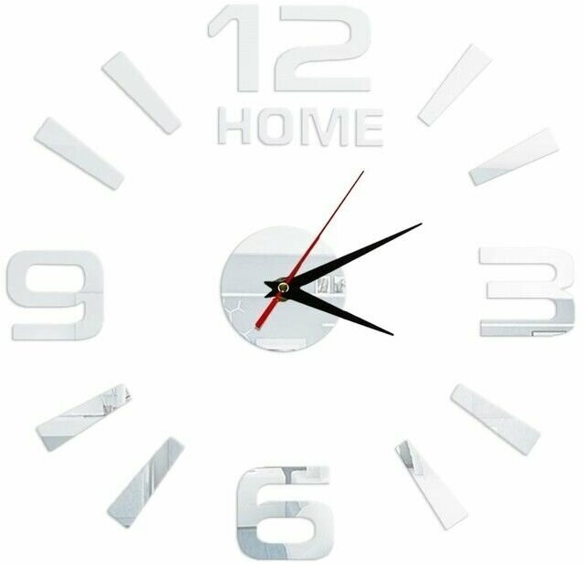 Интерьерные часы-наклейка Home, плавный ход, d 60 см, мод. AM-12