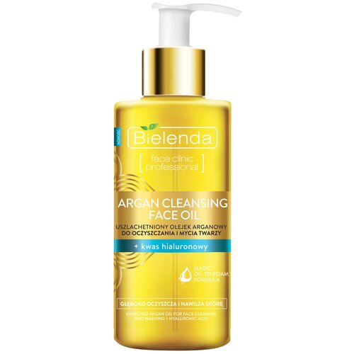 BIELENDA Argan Cleansing Face Oil Аргановое очищающее масло для очистки и умывания лица с гиауроновой кислотой 140 мл