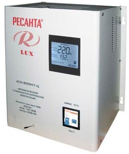 Однофазный стабилизатор напряжения Ресанта АСН-8000Н/1-Ц Lux