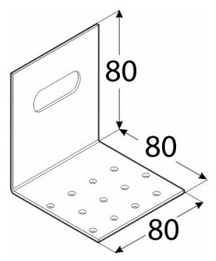 Монтажный регулируемый уголок KMR8 80x80x80х2 мм Русконнект