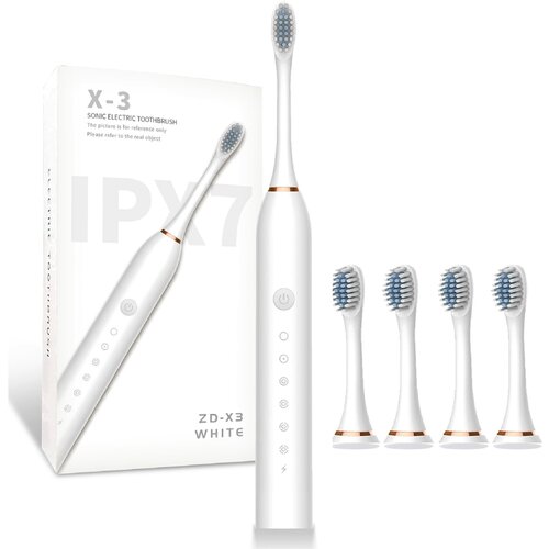 Электрическая зубная щетка X-3 звуковая 6 режимов белая 120400₽