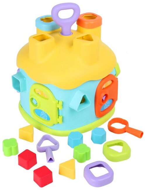 Развивающая игрушка Ути-Пути Домик 70743, желтый/голубой