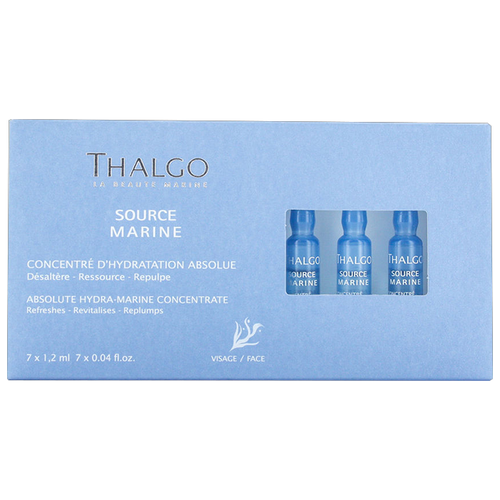 Thalgo Source Marine Absolute Hydra-Marine Concentrate увлажняющий концентрат, 1.2 мл, 7 шт. thalgo source marine absolute hydra marine concentrate увлажняющий концентрат 1 2 мл 7 шт