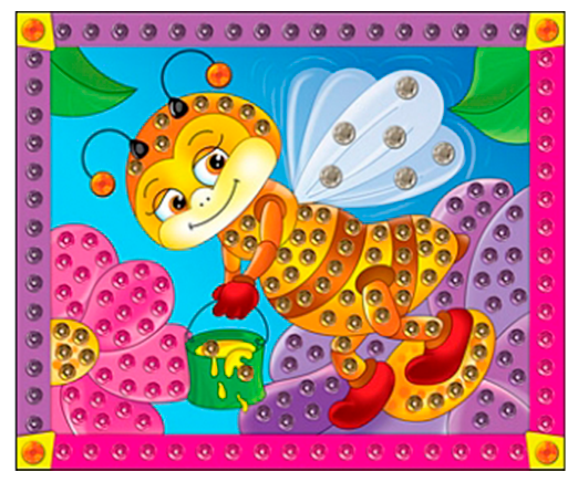 Набор для творчества Рыжий кот Мозаика из пайеток Пчелка А4 М-4350 3+