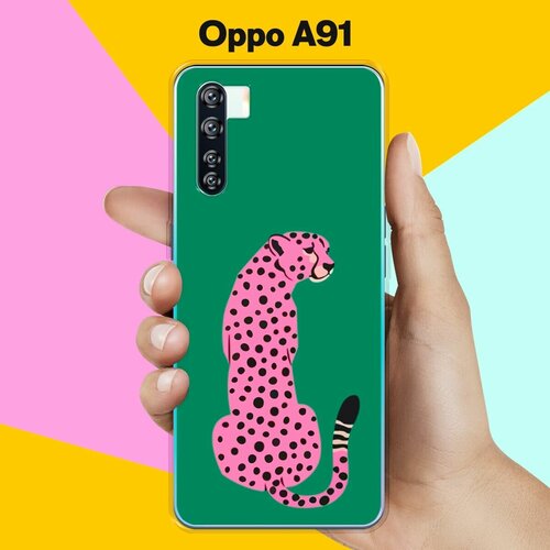 Силиконовый чехол на OPPO A91 Гепард / для Оппо А91 силиконовый чехол на oppo a91 треугольники для оппо а91