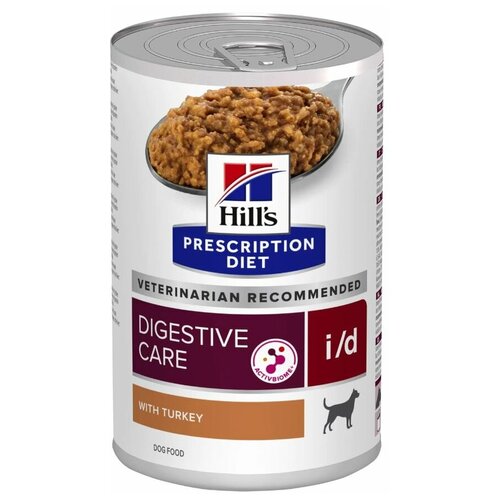 Hills (Хиллс) Prescription Diet i/d Canine - Корм для собак при заболеваниях Пищеварения, ЖКТ (Банка) с индейкой 360 г