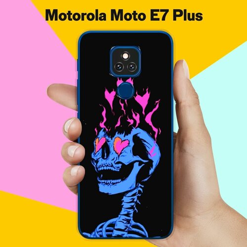 Силиконовый чехол на Motorola Moto E7 Plus Череп 20 / для Моторола Мото Е7 Плюс силиконовый чехол на motorola moto e7 plus розы для моторола мото е7 плюс