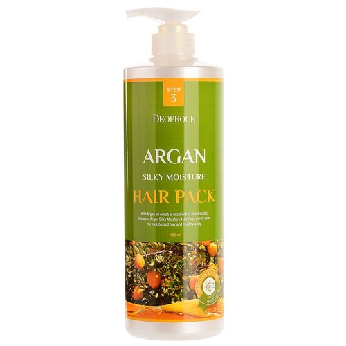 Маска для волос увлажняющая с маслом арганы Deoproce argan silky moisture hair pack 1000мл