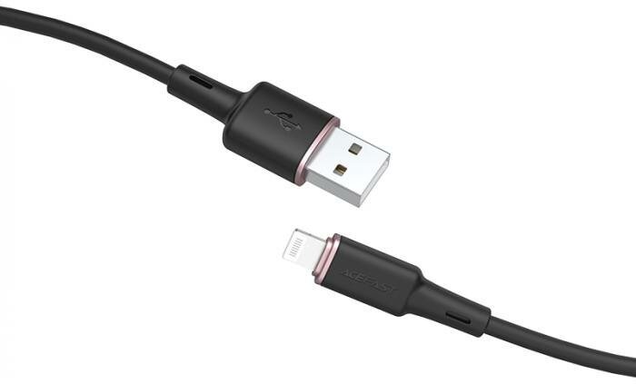 Кабель USB ACEFAST C2-02 для Lightning, 2.4А, длина 1.2м, черный