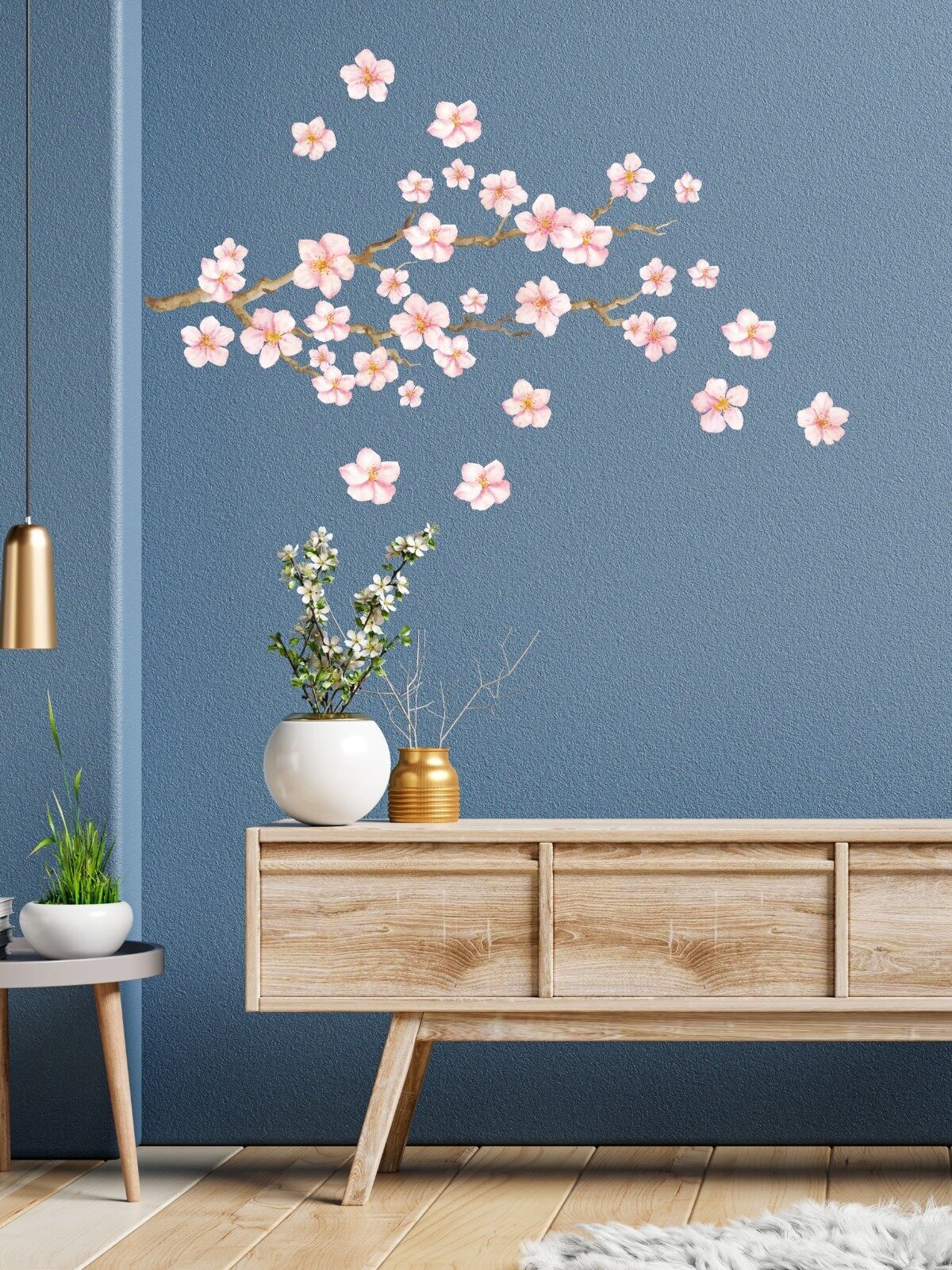 Наклейки интерьерные на стену Летние цветы / Наклейка для дома / Стикеры настенные / Оформление и декор Lisadecor