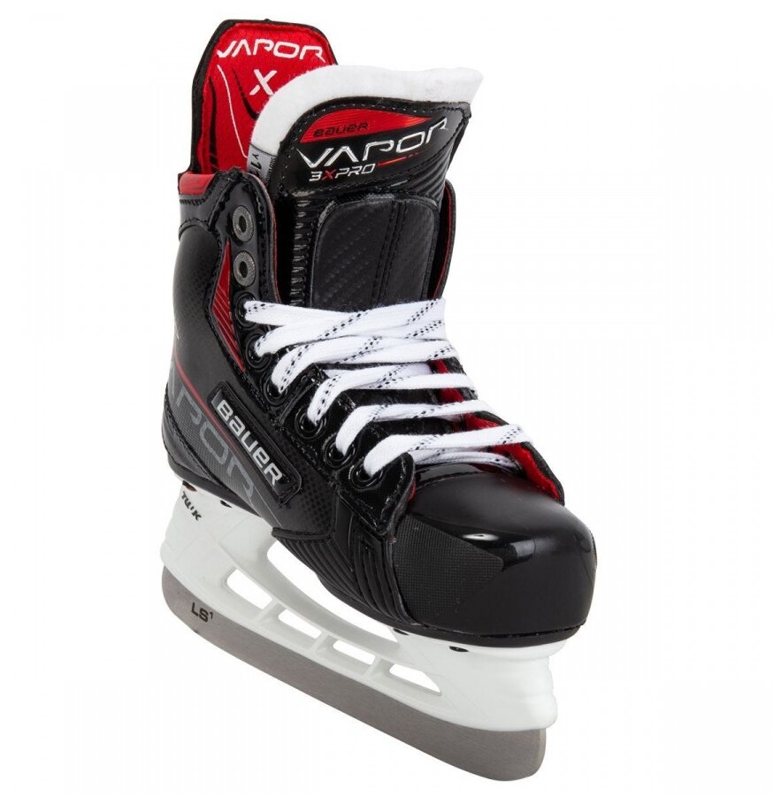 Хоккейные коньки Bauer Vapor 3X PRO Youth, р.Y10.0D, черный/красный