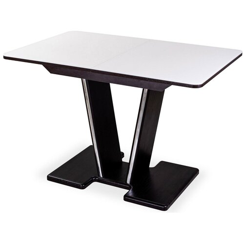 фото Стол кухонный домотека танго пр 03, дхш: 120 х 80 см, длина в разложенном виде: 157 см, венге/белый