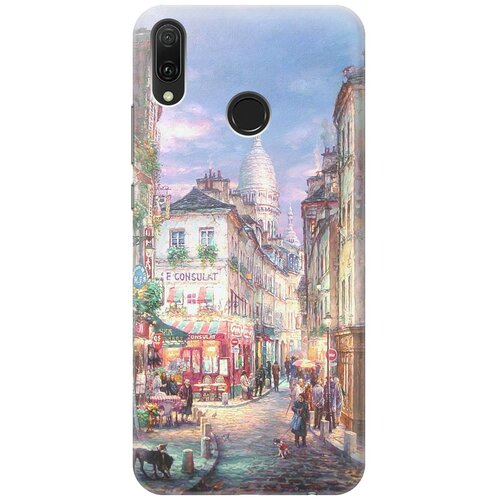 фото Re:pa накладка transparent для huawei y9 (2019) с принтом "пейзаж монмартра"