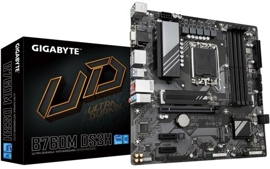 Материнская плата Gigabyte B760M DS3H (LGA1700, mATX)