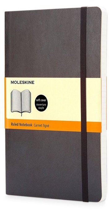 Записная книжка Moleskine Classic Soft (в линейку), Pocket (9х14 см), черный