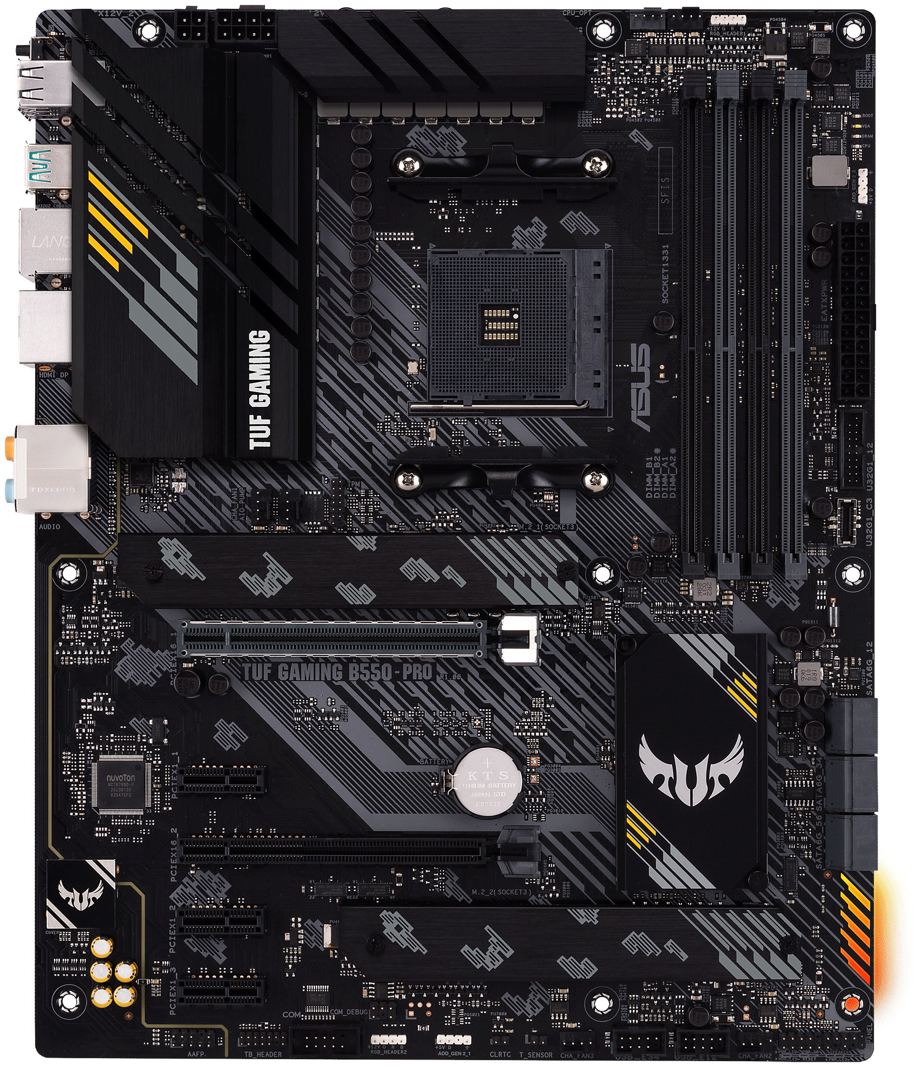 Материнская плата ASUS TUF GAMING B550-PRO Socket AM4 AMD B550 4xDDR4 2xPCI-E 16x 3xPCI-E 1x 6xSATA III ATX Retail