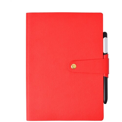 Бизнес-блокнот ArtLez Snail Book-M, красный, А5, с ручкой, экокожа