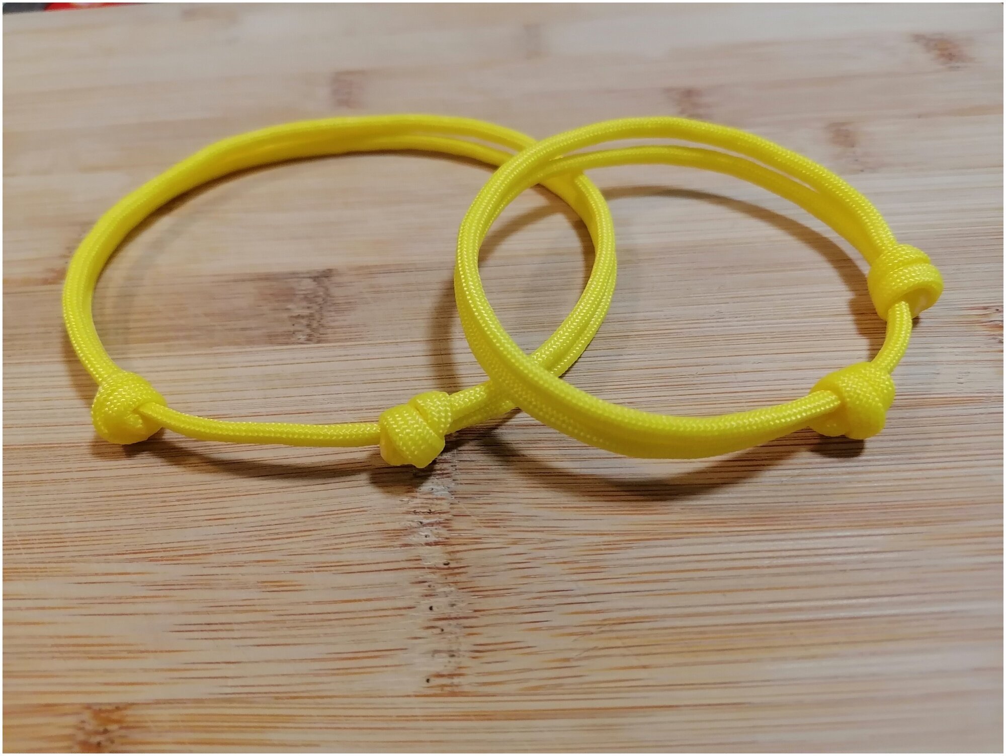Шнурок для адресника, желтый, размер S - 20-40 см - фотография № 4
