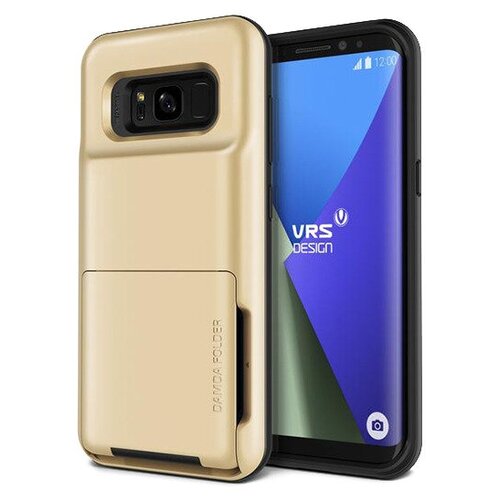 Чехол с отсеком для карт VRS Design Damda Folder для Galaxy S8 Золото