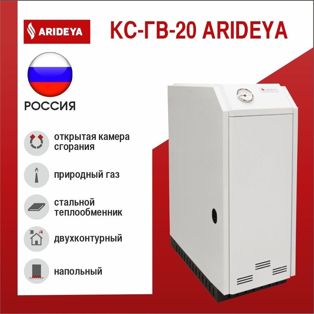 Котел газовый ARIDEYA КС-ГВ-20 (d140)