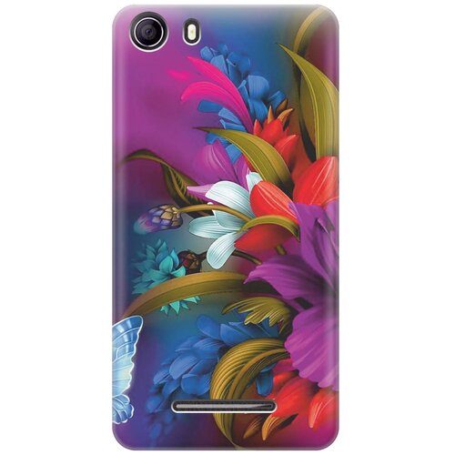 фото Cиликоновый чехол на bq bqs - 5065 choice / би кью 5065 с принтом "фантастические цветы" gosso