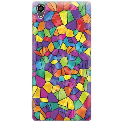 фото Cиликоновый чехол на sony xperia z5 / z5 dual / сони иксперия зет 5 / зет 5 дуал с принтом "яркая мозаика" gosso