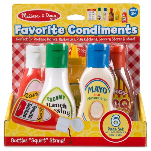 фото Набор продуктов melissa & doug favorite condiments 4317 красный/белый/желтый